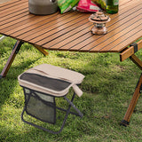 Maxbell Folding Backpack Stool Ottoman Portable Camping Chair for Home Garden Adults Khaki and S