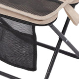 Maxbell Folding Backpack Stool Ottoman Portable Camping Chair for Home Garden Adults Khaki and S