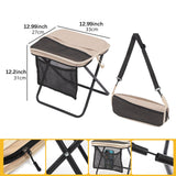 Maxbell Folding Backpack Stool Ottoman Portable Camping Chair for Home Garden Adults Khaki and L