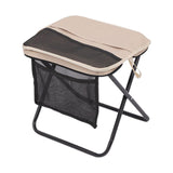Maxbell Folding Backpack Stool Ottoman Portable Camping Chair for Home Garden Adults Khaki and L