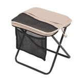 Maxbell Folding Backpack Stool Ottoman Portable Camping Chair for Home Garden Adults Khaki and L
