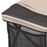 Maxbell Folding Backpack Stool Ottoman Portable Camping Chair for Home Garden Adults Khaki and L