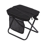 Maxbell Folding Backpack Stool Ottoman Portable Camping Chair for Home Garden Adults Black and S