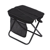 Maxbell Folding Backpack Stool Ottoman Portable Camping Chair for Home Garden Adults Black and S