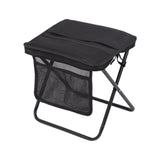 Maxbell Folding Backpack Stool Ottoman Portable Camping Chair for Home Garden Adults Black and L