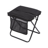 Maxbell Folding Backpack Stool Ottoman Portable Camping Chair for Home Garden Adults Black and L