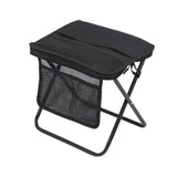 Maxbell Folding Backpack Stool Ottoman Portable Camping Chair for Home Garden Adults Black and L