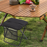 Maxbell Folding Backpack Stool Ottoman Portable Camping Chair for Home Garden Adults Black and L