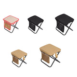 Maxbell Folding Camping Stool Compact Foot Rest Stool for Travel Backpacking Outdoor L Khaki and Red