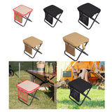 Maxbell Folding Camping Stool Compact Foot Rest Stool for Travel Backpacking Outdoor L Khaki and Red