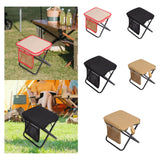 Maxbell Folding Camping Stool Compact Foot Rest Stool for Travel Backpacking Outdoor L Khaki and Red