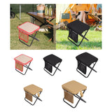 Maxbell Folding Camping Stool Compact Foot Rest Stool for Travel Backpacking Outdoor L Khaki and Red