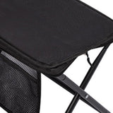 Maxbell Folding Camping Stool Compact Foot Rest Stool for Travel Backpacking Outdoor L Black