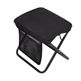 Maxbell Folding Camping Stool Compact Foot Rest Stool for Travel Backpacking Outdoor XL Black