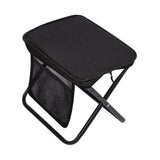 Maxbell Folding Camping Stool Compact Foot Rest Stool for Travel Backpacking Outdoor XL Black