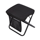 Maxbell Folding Camping Stool Compact Foot Rest Stool for Travel Backpacking Outdoor XL Black