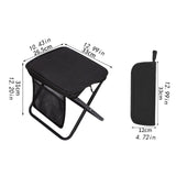 Maxbell Folding Camping Stool Compact Foot Rest Stool for Travel Backpacking Outdoor XL Black