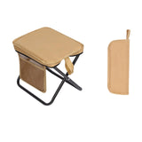 Maxbell Folding Camping Stool Compact Foot Rest Stool for Travel Backpacking Outdoor L Khaki