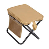 Maxbell Folding Camping Stool Compact Foot Rest Stool for Travel Backpacking Outdoor L Khaki