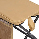 Maxbell Folding Camping Stool Compact Foot Rest Stool for Travel Backpacking Outdoor L Khaki