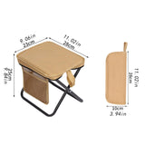 Maxbell Folding Camping Stool Compact Foot Rest Stool for Travel Backpacking Outdoor L Khaki