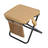 Maxbell Folding Camping Stool Compact Foot Rest Stool for Travel Backpacking Outdoor XL Khaki