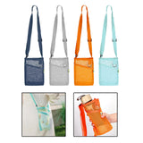Maxbell Mesh Water Bottle Pouch Reusable Water Bottle Holder for Walking Gym Camping navy blue