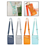 Maxbell Mesh Water Bottle Pouch Reusable Water Bottle Holder for Walking Gym Camping navy blue
