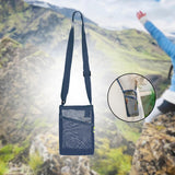 Maxbell Mesh Water Bottle Pouch Reusable Water Bottle Holder for Walking Gym Camping navy blue