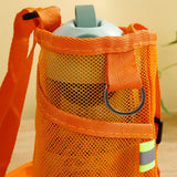 Maxbell Mesh Water Bottle Pouch Reusable Water Bottle Holder for Walking Gym Camping Orange