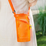 Maxbell Mesh Water Bottle Pouch Reusable Water Bottle Holder for Walking Gym Camping Orange
