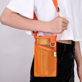 Maxbell Mesh Water Bottle Pouch Reusable Water Bottle Holder for Walking Gym Camping Orange
