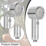 Maxbell Handheld Sprayer Bath Hotel Spraying Head High Pressure Filtered Shower Head Silver