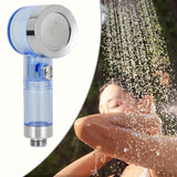 Maxbell Handheld Sprayer Bath Hotel Spraying Head High Pressure Filtered Shower Head Clear Blue