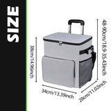 Maxbell Rolling Cooler Compact Chiller Soft Travel Cooler for Beach Shopping Camping Gray