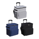 Maxbell Rolling Cooler Compact Chiller Soft Travel Cooler for Beach Shopping Camping Gray