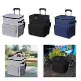 Maxbell Rolling Cooler Compact Chiller Soft Travel Cooler for Beach Shopping Camping Gray