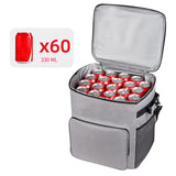 Maxbell Rolling Cooler Compact Chiller Soft Travel Cooler for Beach Shopping Camping Gray