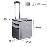 Maxbell Rolling Cooler Compact Chiller Soft Travel Cooler for Beach Shopping Camping Gray