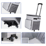 Maxbell Rolling Cooler Compact Chiller Soft Travel Cooler for Beach Shopping Camping Gray