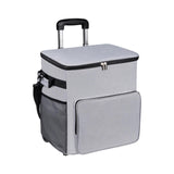 Maxbell Rolling Cooler Compact Chiller Soft Travel Cooler for Beach Shopping Camping Gray