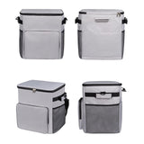 Maxbell Rolling Cooler Compact Chiller Soft Travel Cooler for Beach Shopping Camping Gray