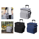 Maxbell Rolling Cooler Compact Chiller Soft Travel Cooler for Beach Shopping Camping Gray