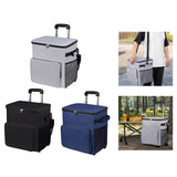 Maxbell Rolling Cooler Compact Chiller Soft Travel Cooler for Beach Shopping Camping Gray