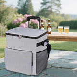 Maxbell Rolling Cooler Compact Chiller Soft Travel Cooler for Beach Shopping Camping Gray