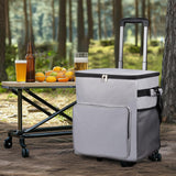 Maxbell Rolling Cooler Compact Chiller Soft Travel Cooler for Beach Shopping Camping Gray