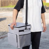 Maxbell Rolling Cooler Compact Chiller Soft Travel Cooler for Beach Shopping Camping Gray