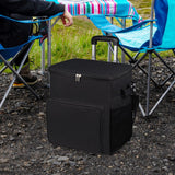 Maxbell Rolling Cooler Compact Chiller Soft Travel Cooler for Beach Shopping Camping Black