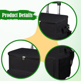 Maxbell Rolling Cooler Compact Chiller Soft Travel Cooler for Beach Shopping Camping Black