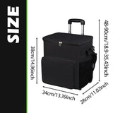 Maxbell Rolling Cooler Compact Chiller Soft Travel Cooler for Beach Shopping Camping Black